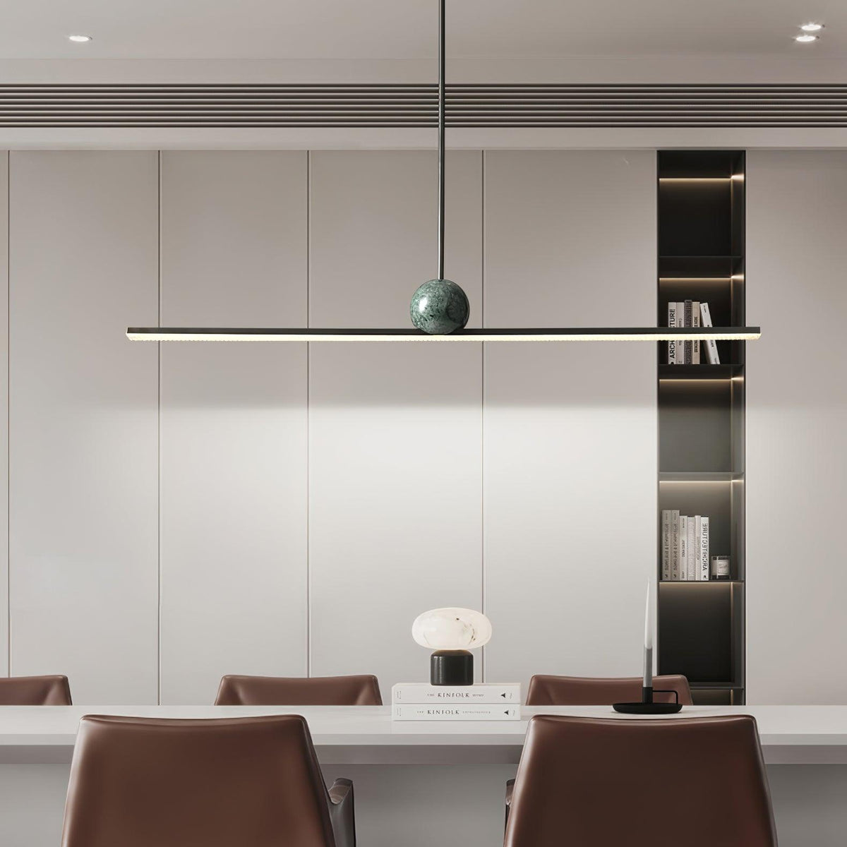 Sevelo Suspension Linéaire Minimaliste en Marbre-Cielum