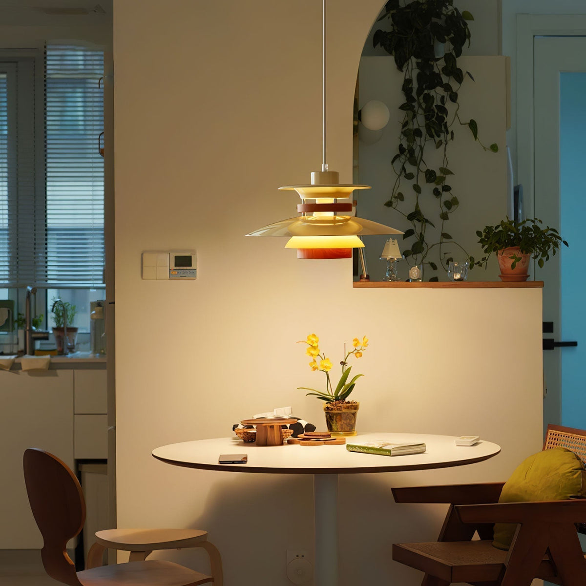 Vazen Suspension Bois Acier-Cielum