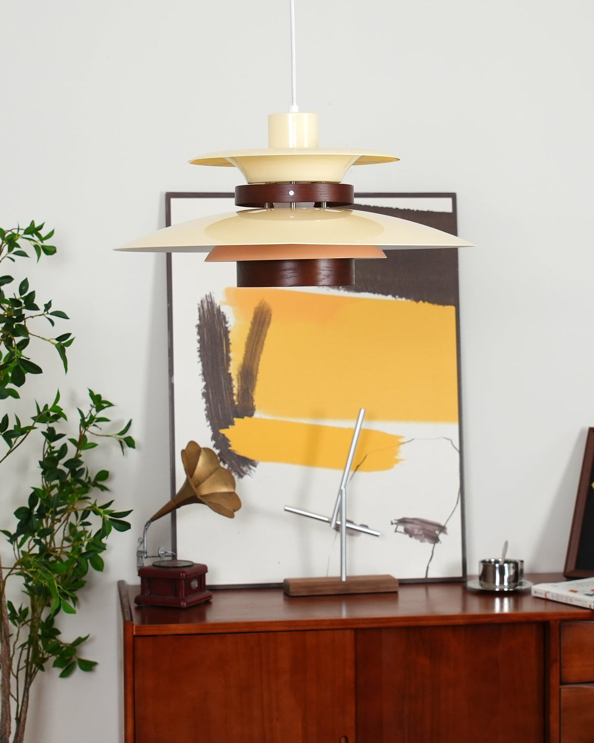 Vazen Suspension Bois Acier-Cielum