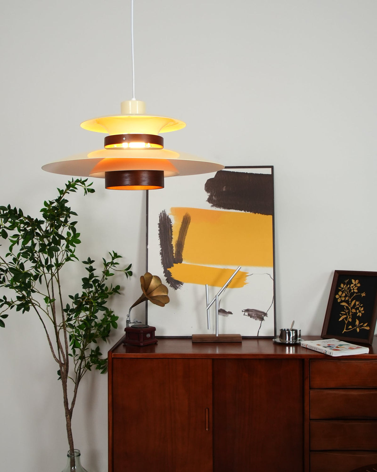 Vazen Suspension Bois Acier-Cielum