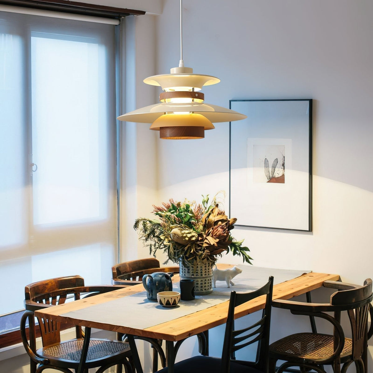 Vazen Suspension Bois Acier-Cielum