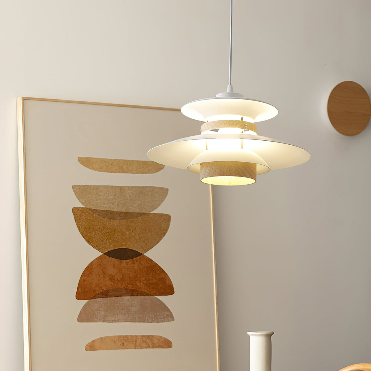 Vazen Suspension Bois Acier-Cielum