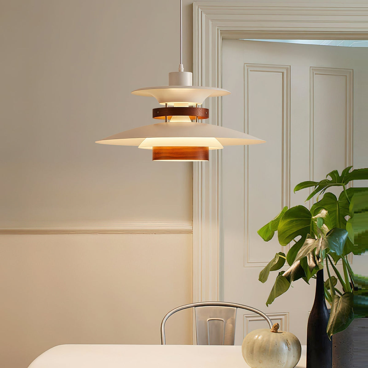 Vazen Suspension Bois Acier-Cielum