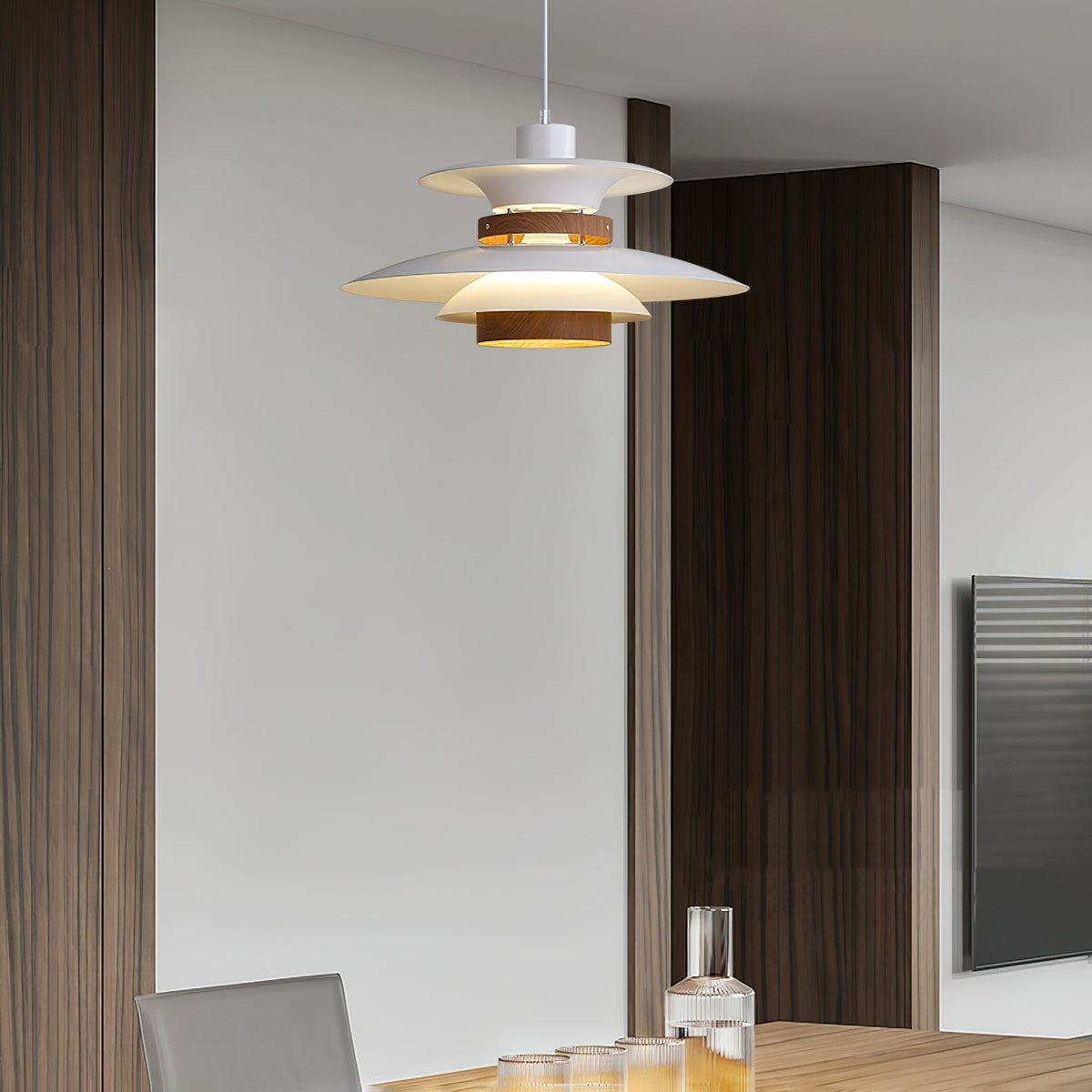 Vazen Suspension Bois Acier-Cielum