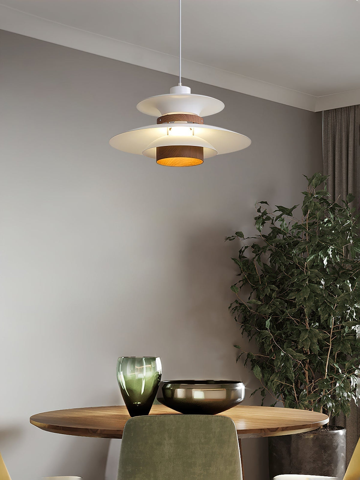 Vazen Suspension Bois Acier-Cielum