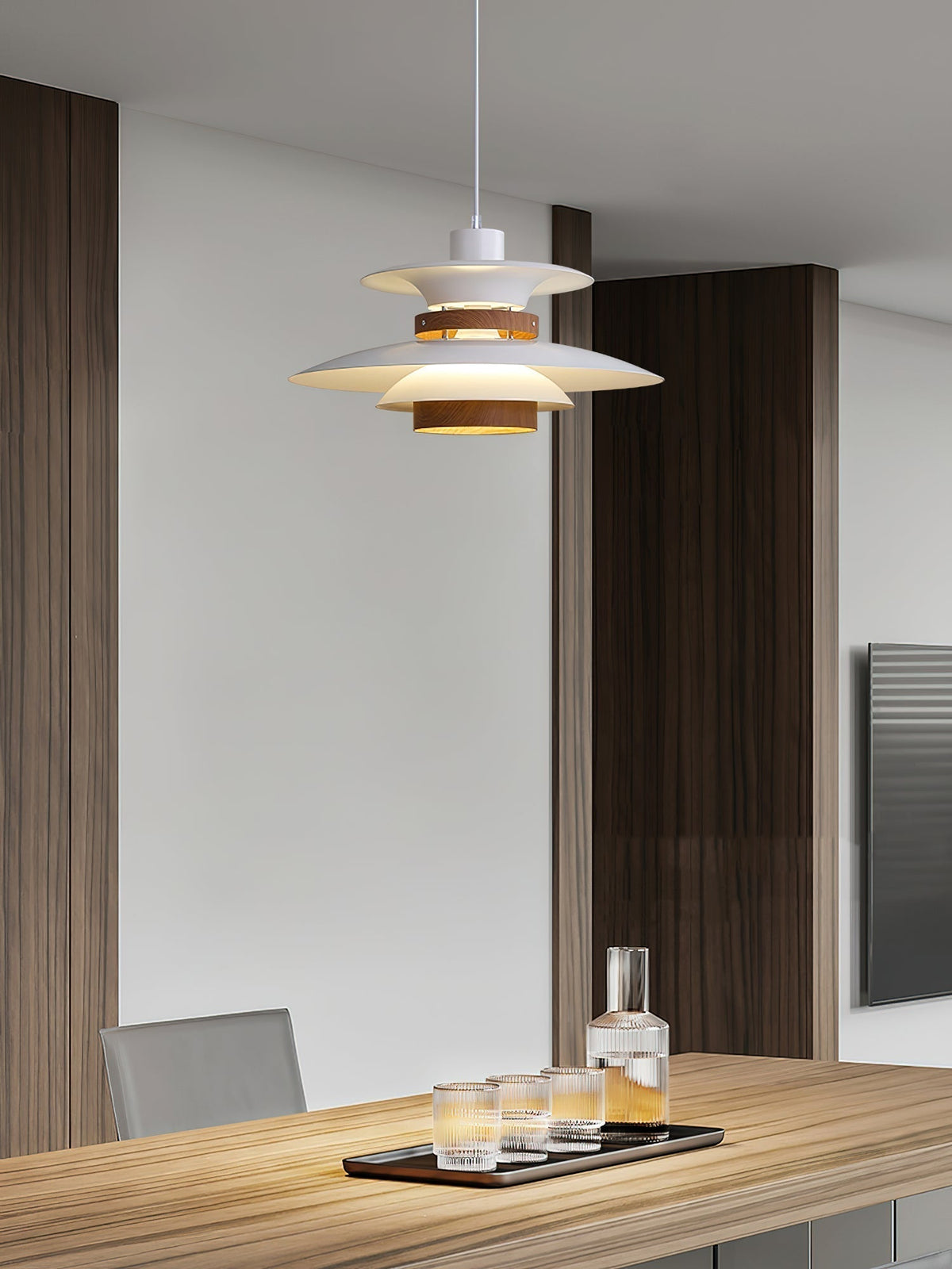 Vazen Suspension Bois Acier-Cielum
