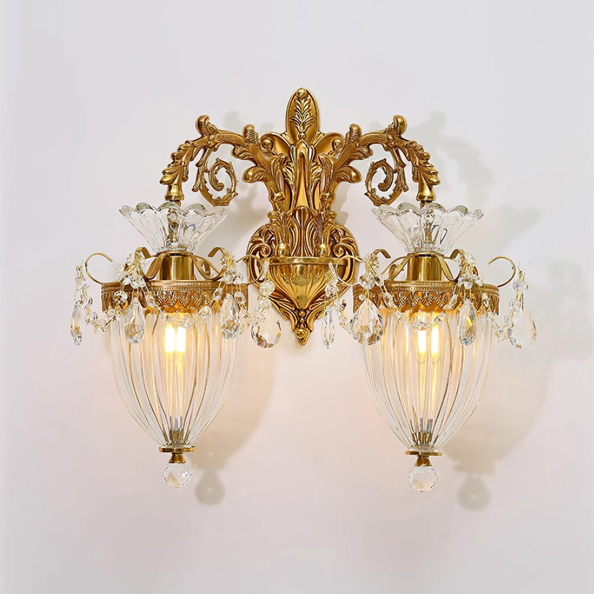 Vireon Wall Lamp Gold Double Sconce Modern-Neutral Decor