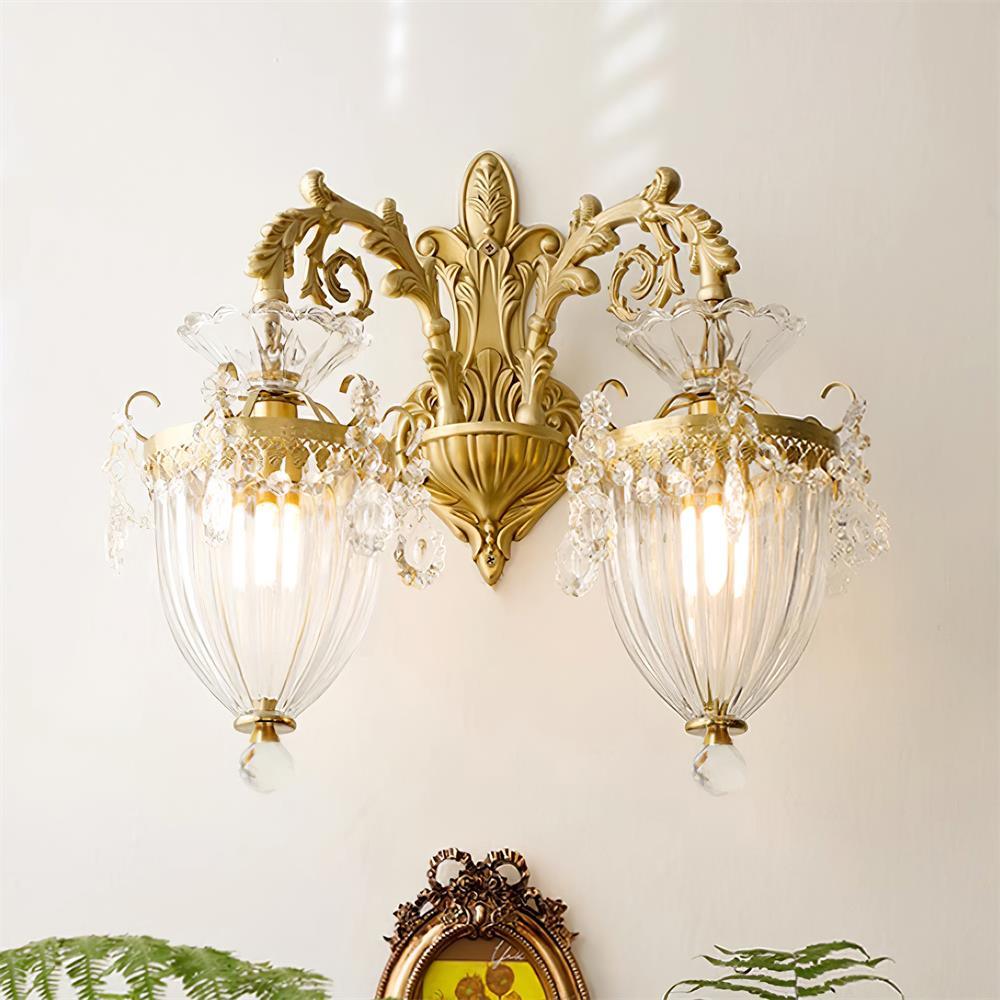 Vireon Wall Lamp Gold Double Sconce Modern-Neutral Decor