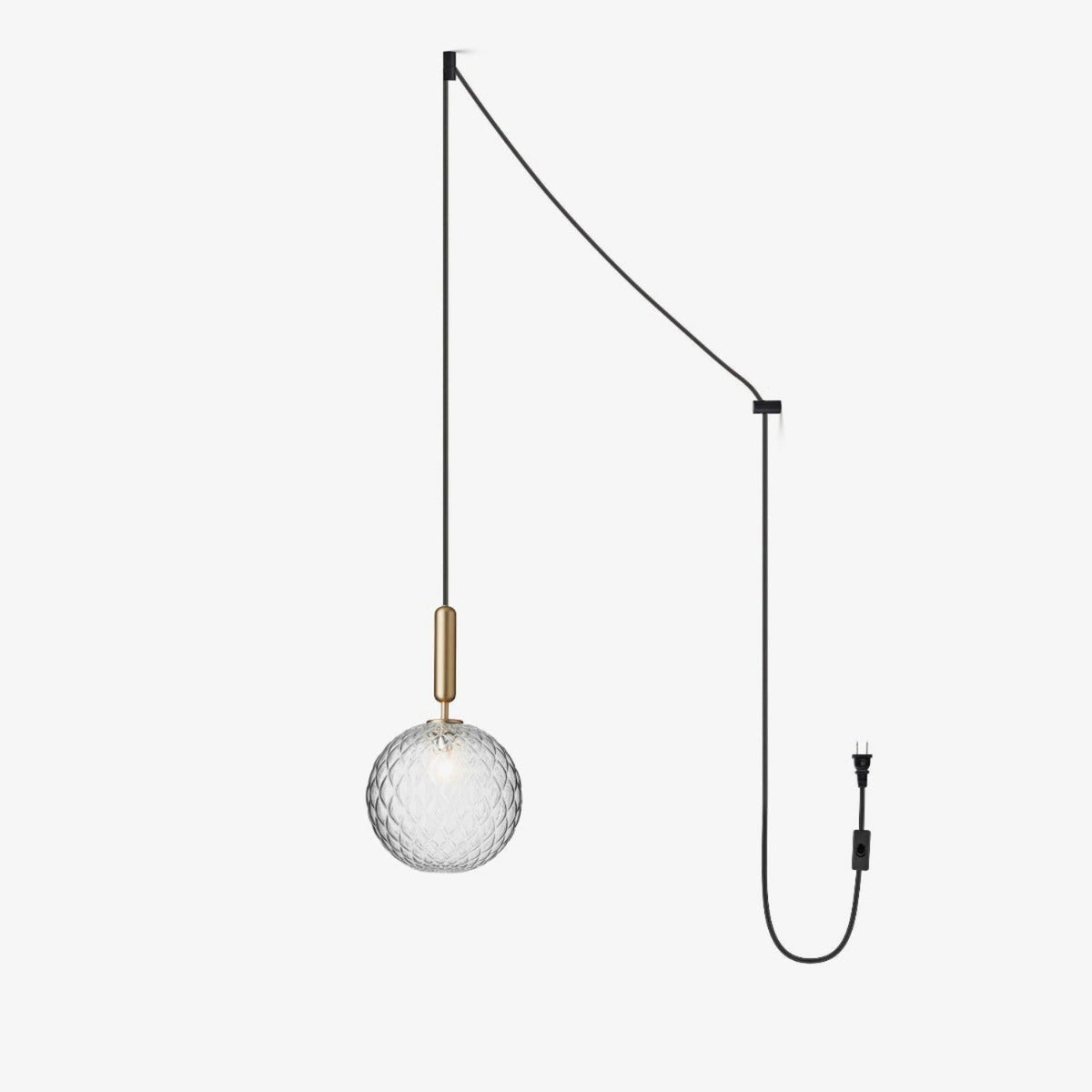 Adresa Suspension moderne minimaliste en laiton et verre
