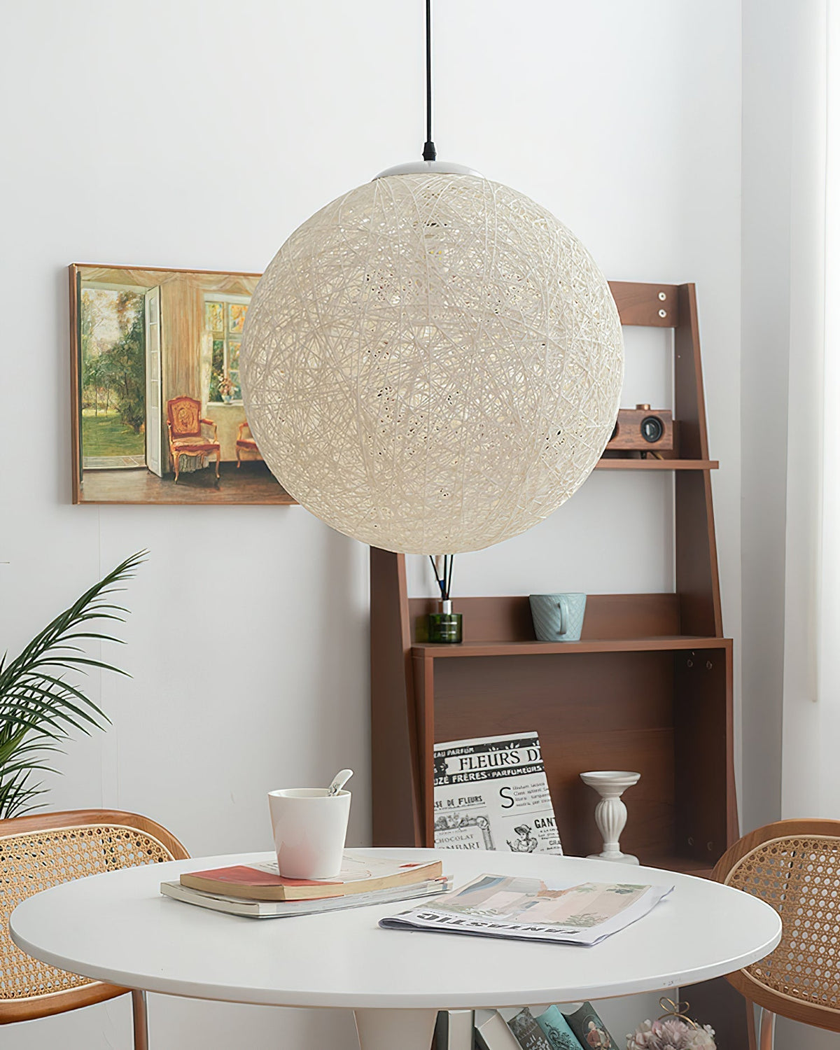 Rovira Pendant Light Hemp Rattan Sphere Bohemian-Neutral Decor