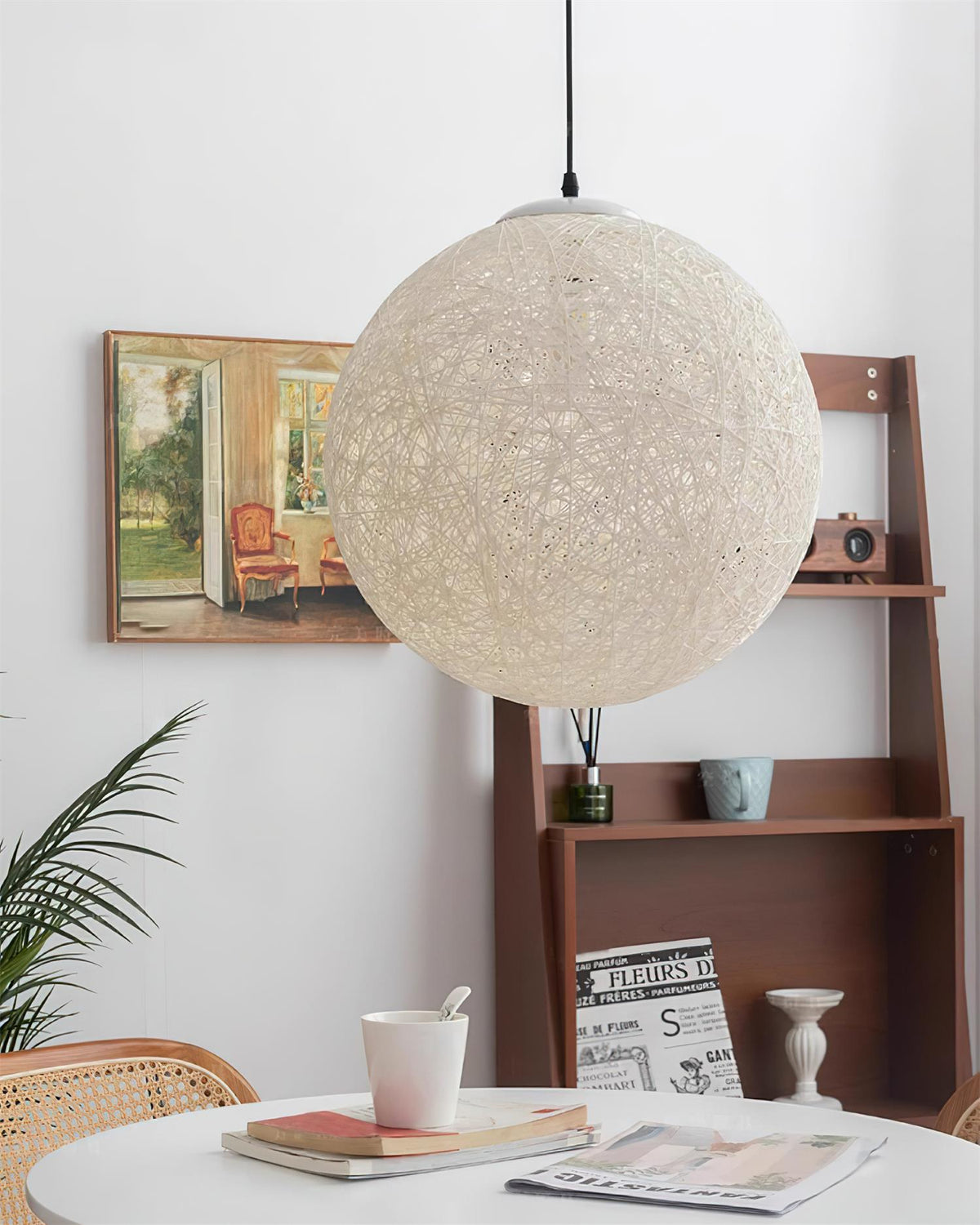 Rovira Pendant Light Hemp Rattan Sphere Bohemian-Neutral Decor