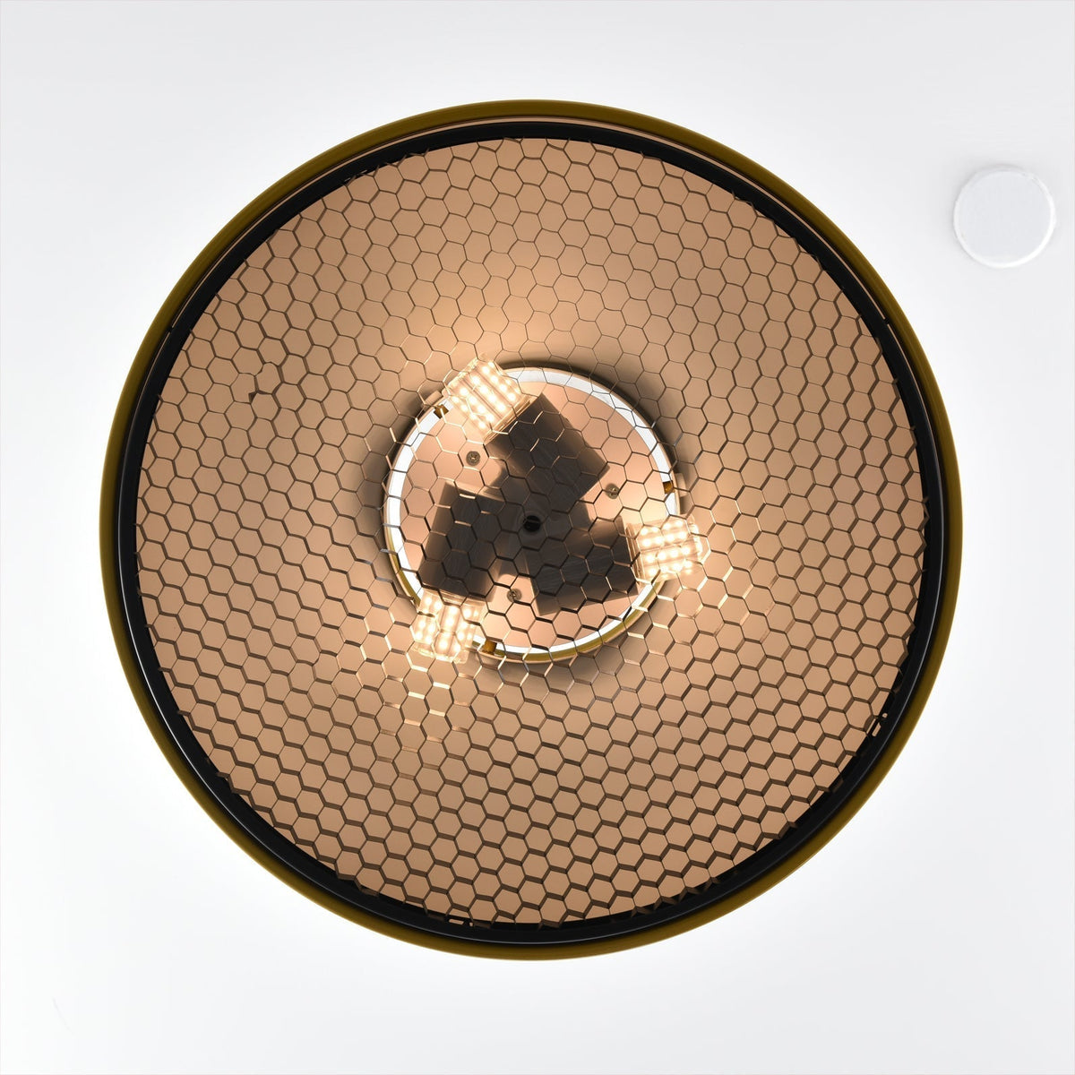 A cluster of Misha Pendant Lights in various colors.