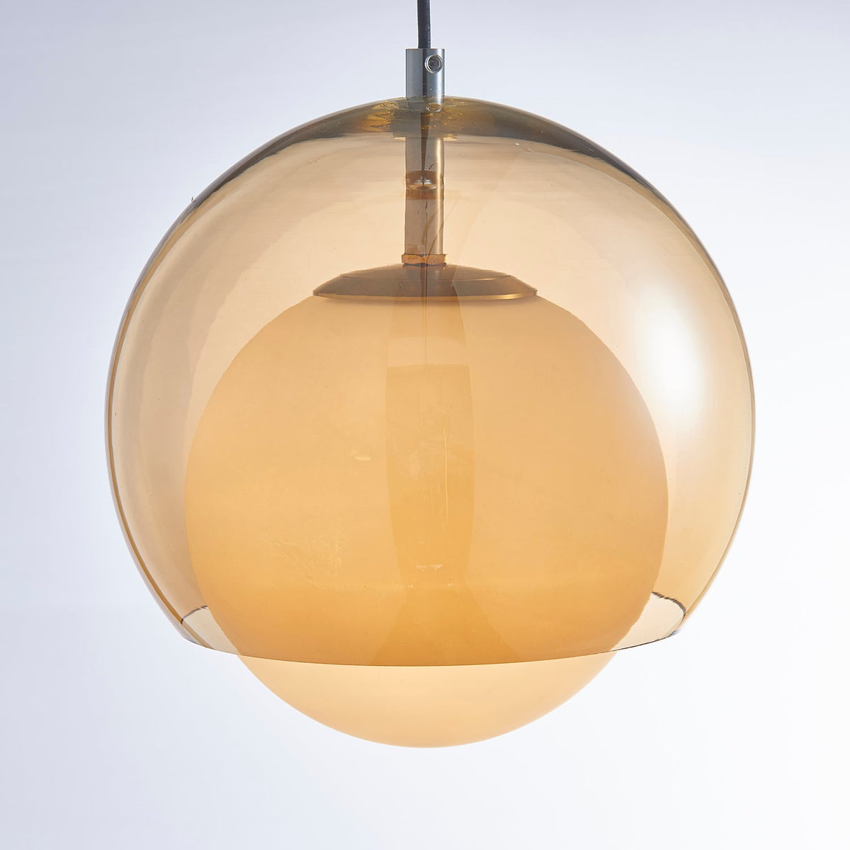Pendant Light Double Globe Shade Glass Modern Minimalist Ambient-Neutral Decor