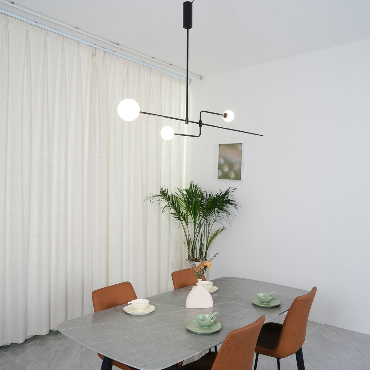 Erixy Lustre Mobile Noir Minimaliste-Cielum