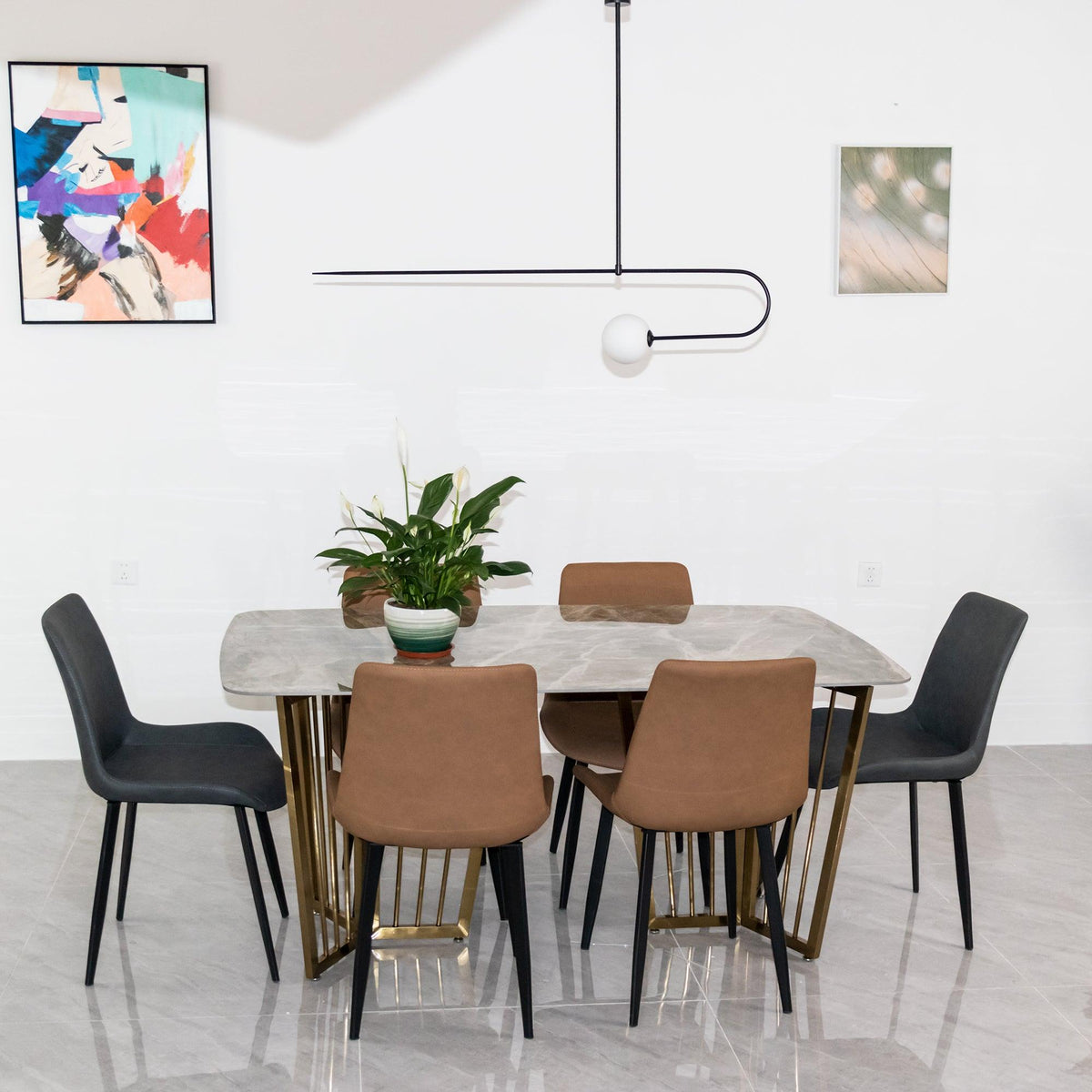Erixy Lustre Mobile Noir Minimaliste-Cielum