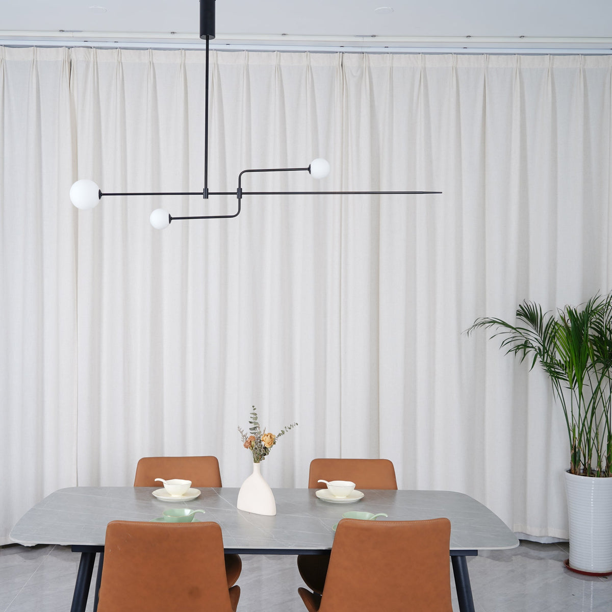 Erixy Lustre Mobile Noir Minimaliste-Cielum