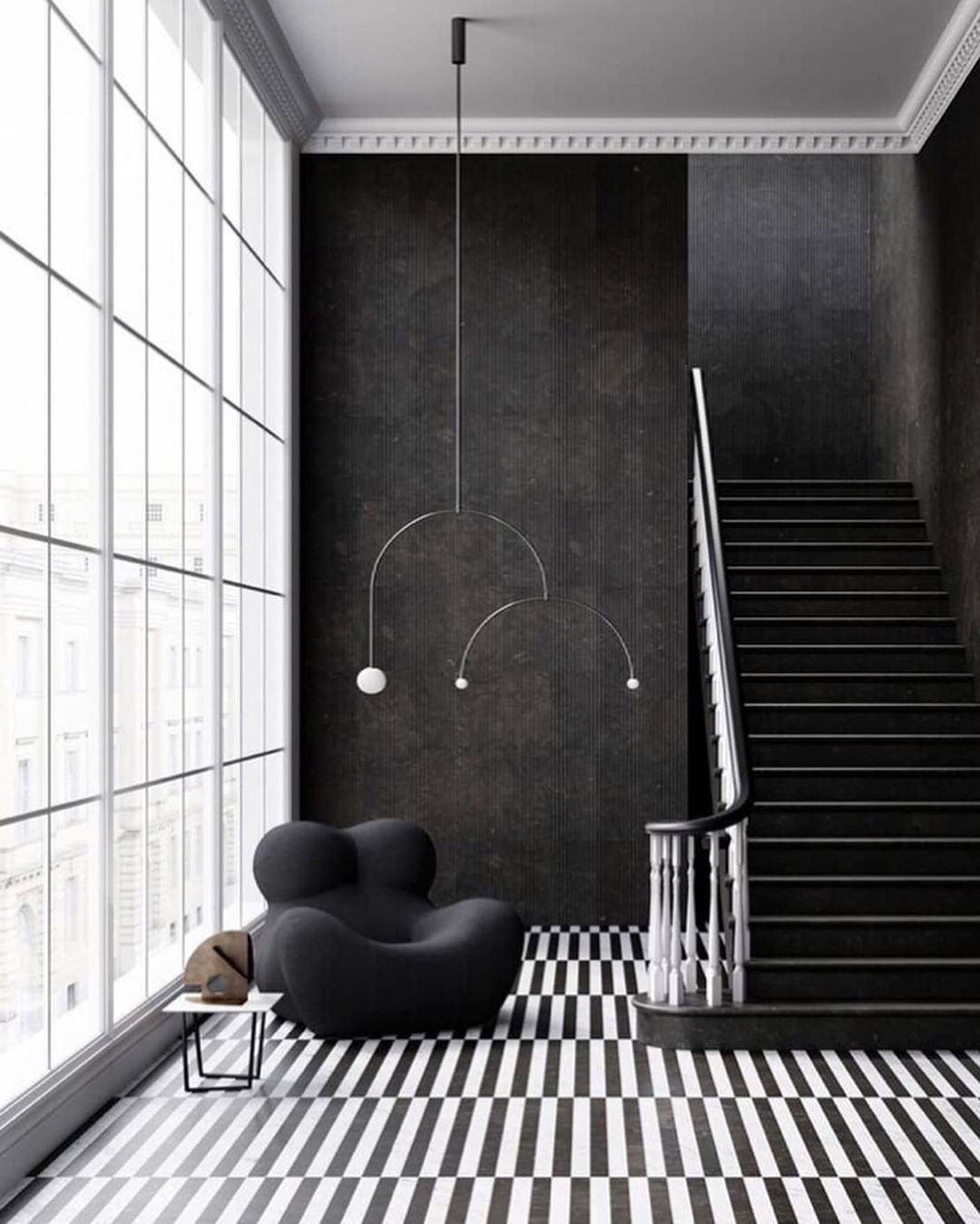 Erixy Lustre Mobile Noir Minimaliste-Cielum