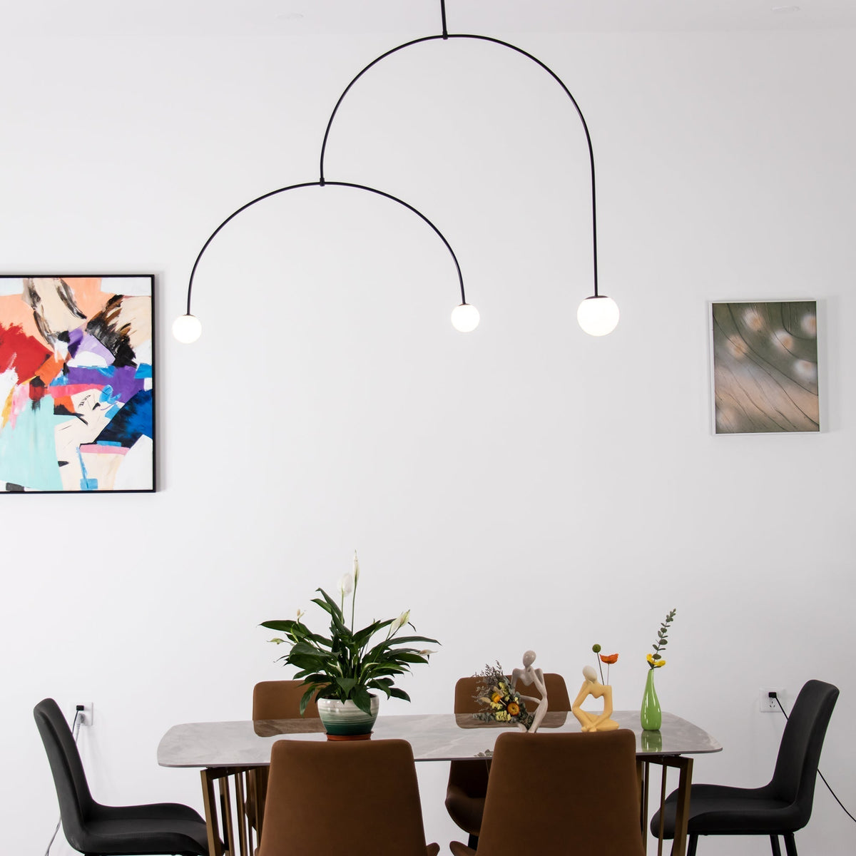 Erixy Lustre Mobile Noir Minimaliste-Cielum