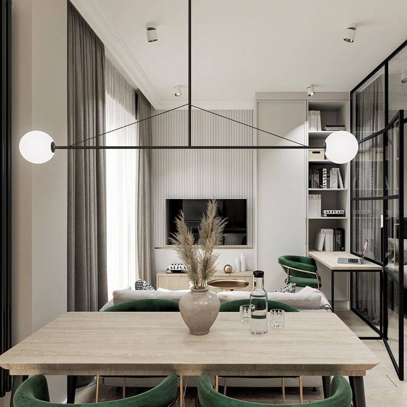 Erixy Lustre Mobile Noir Minimaliste-Cielum