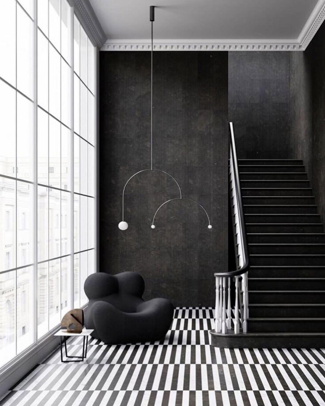 Erixy Lustre Mobile Noir Minimaliste-Cielum