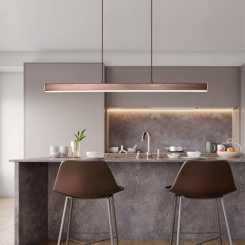 Xorin Suspension Linéaire Moderne Noir/Marron Salon-Cielum