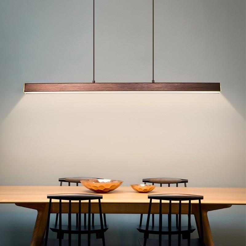 Xorin Suspension Linéaire Moderne Noir/Marron Salon-Cielum