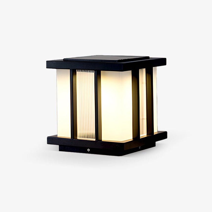 Tirixon Lampe Solaire Extérieure Cube en Verre Moderne-Cielum