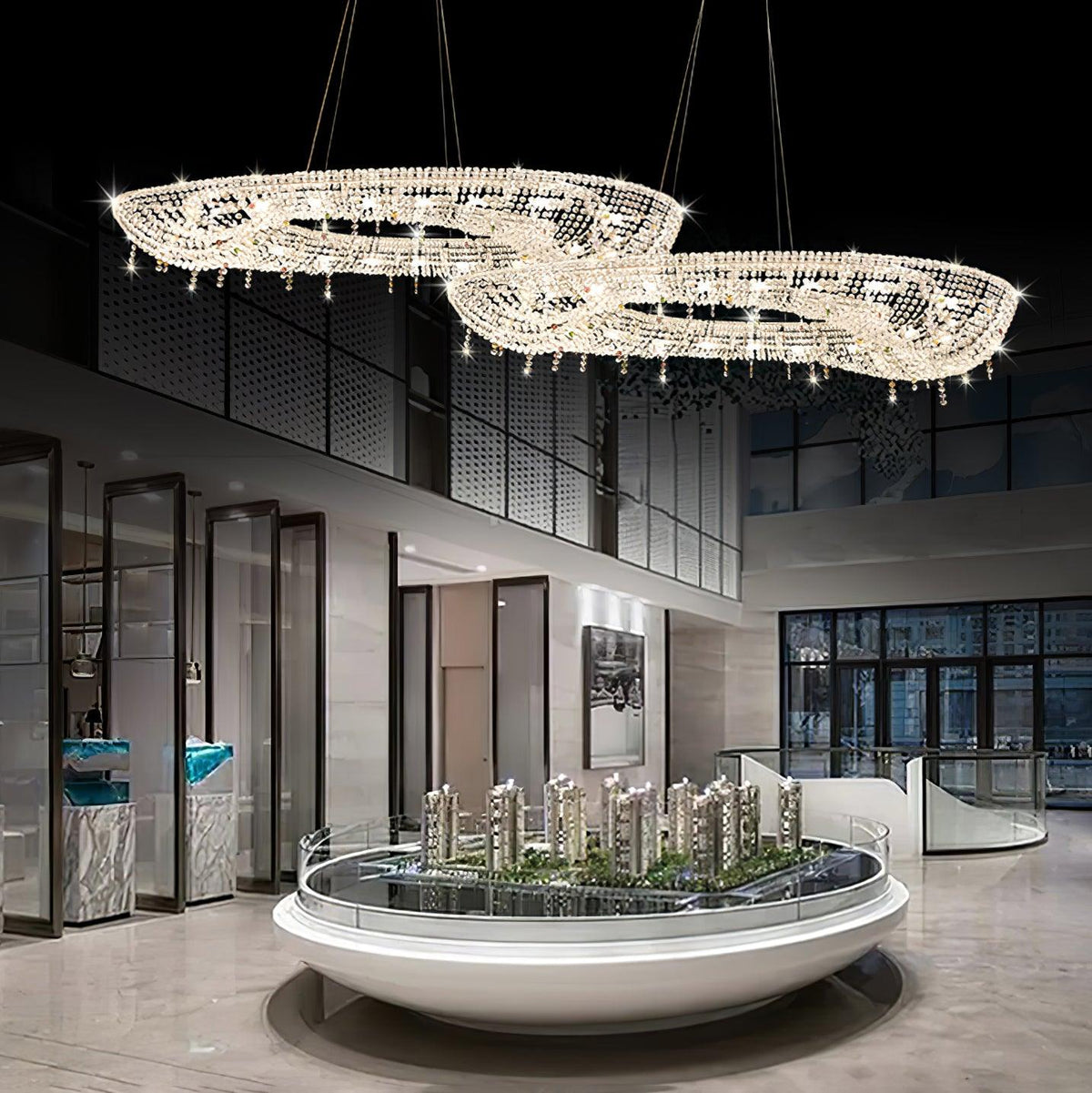Aeliora Orné Crystal Suspension Lumière