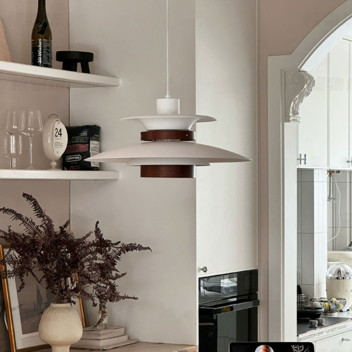 Vazen Suspension Bois Acier-Cielum
