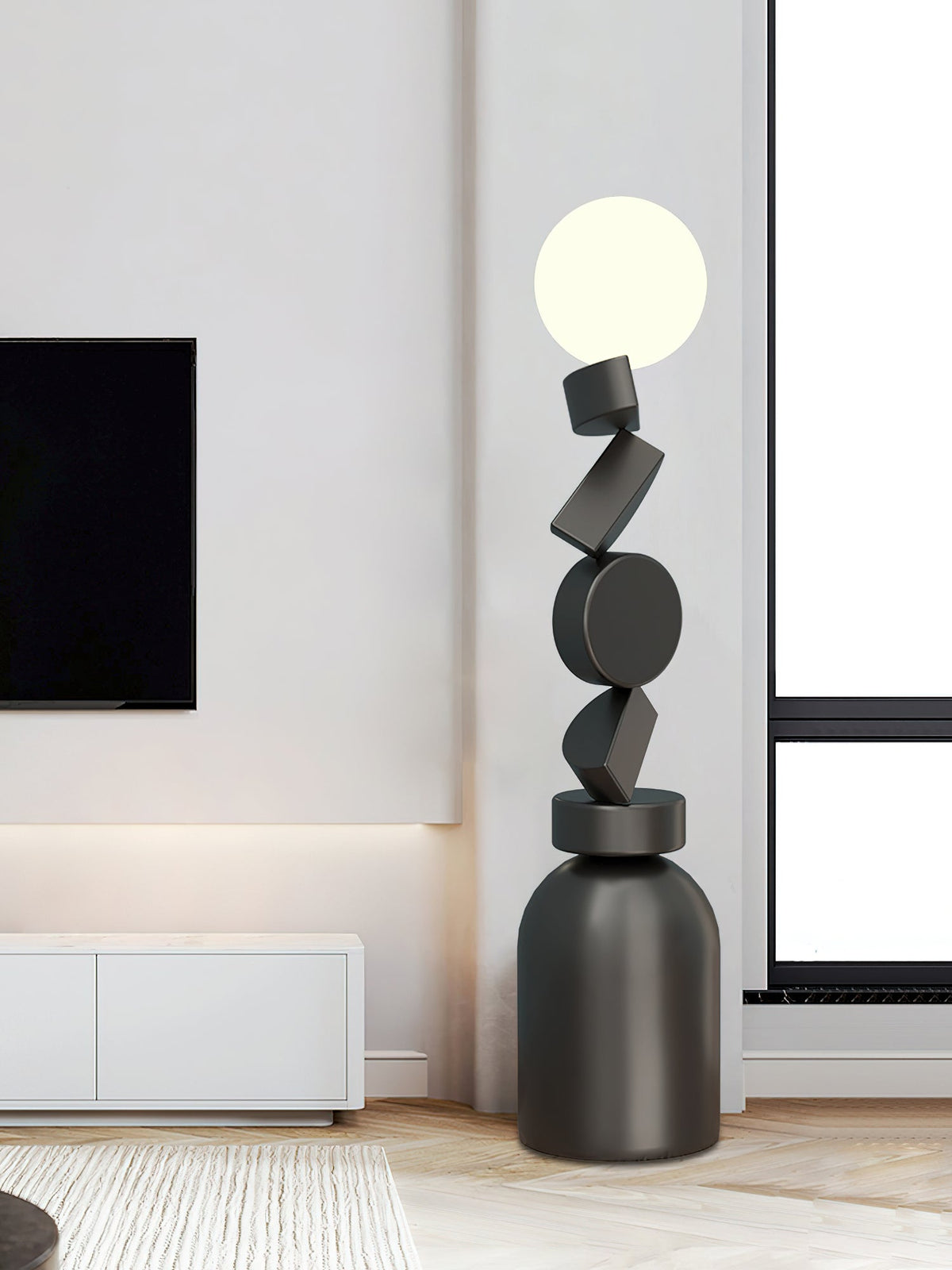 Calisine Lampadaire Monolith Cube Base Noir