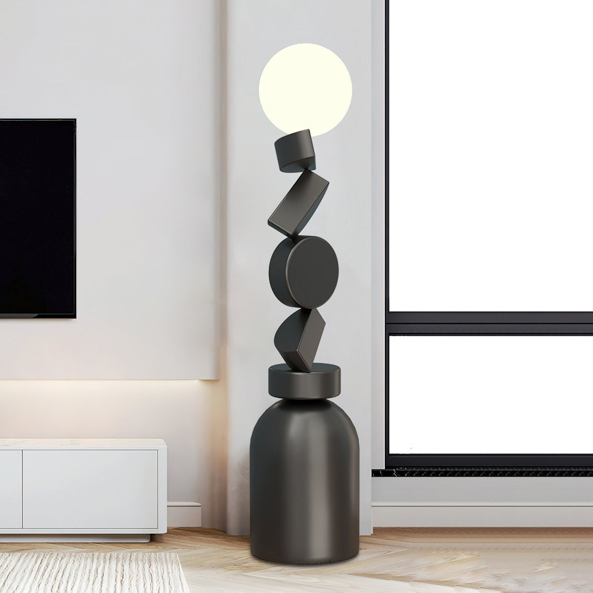 Calisine Lampadaire Monolith Cube Base Noir