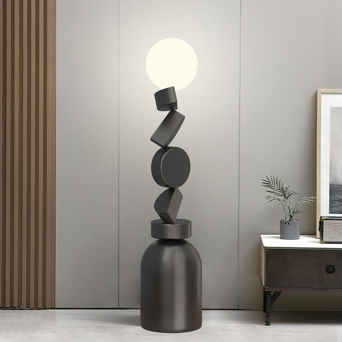 Calisine Lampadaire Monolith Cube Base Noir