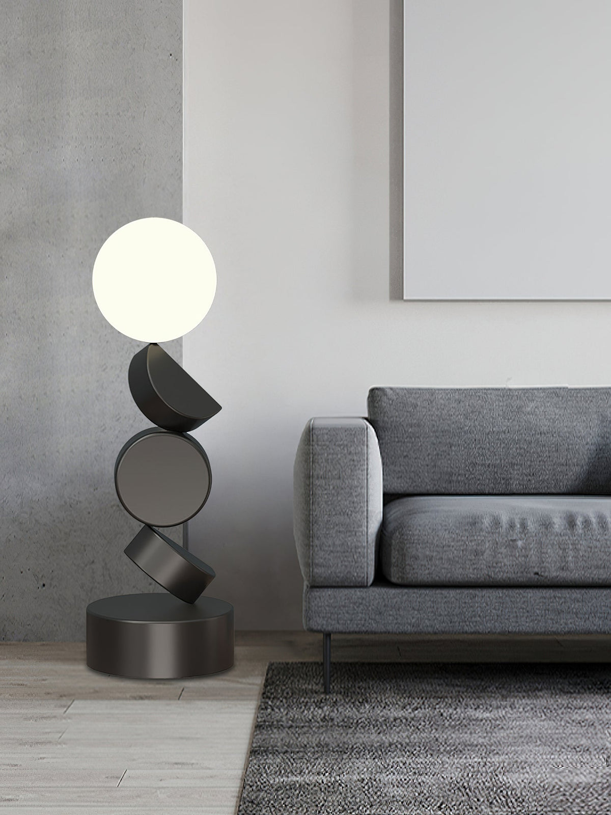 Calisine Lampadaire Monolith Cube Base Noir