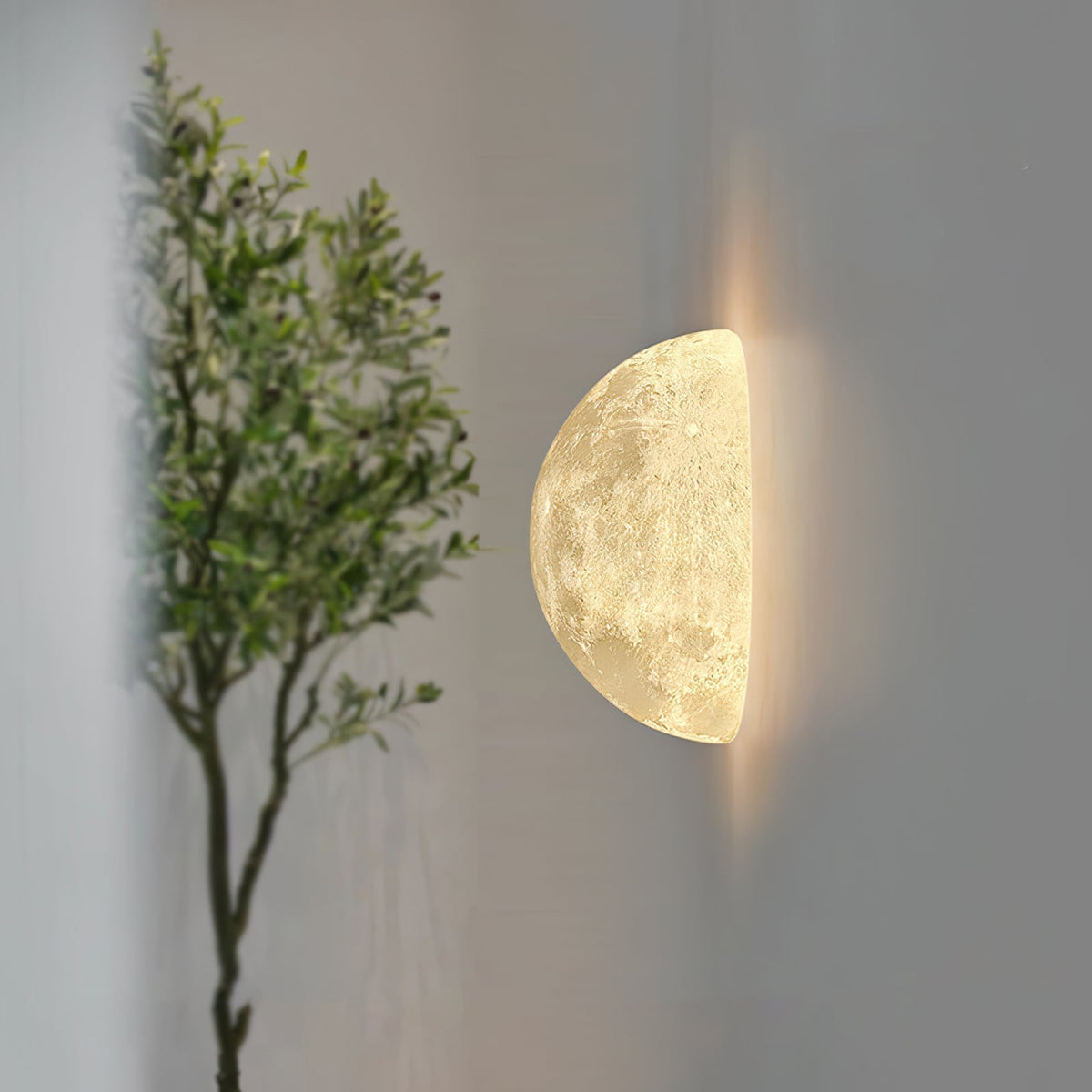 Lirixo Applique Murale 3D en Plastique Art Nordique Lune-Cielum