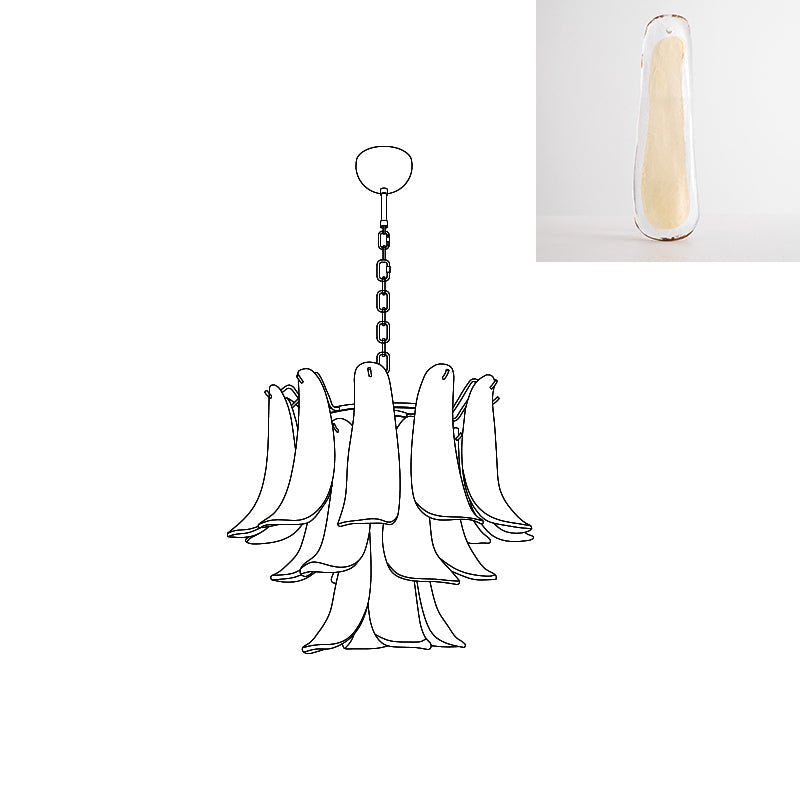 Arixon Lustre Pétales en Verre de Murano Vintage-Cielum