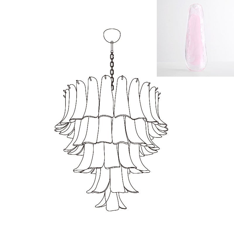 Arixon Lustre Pétales en Verre de Murano Vintage-Cielum