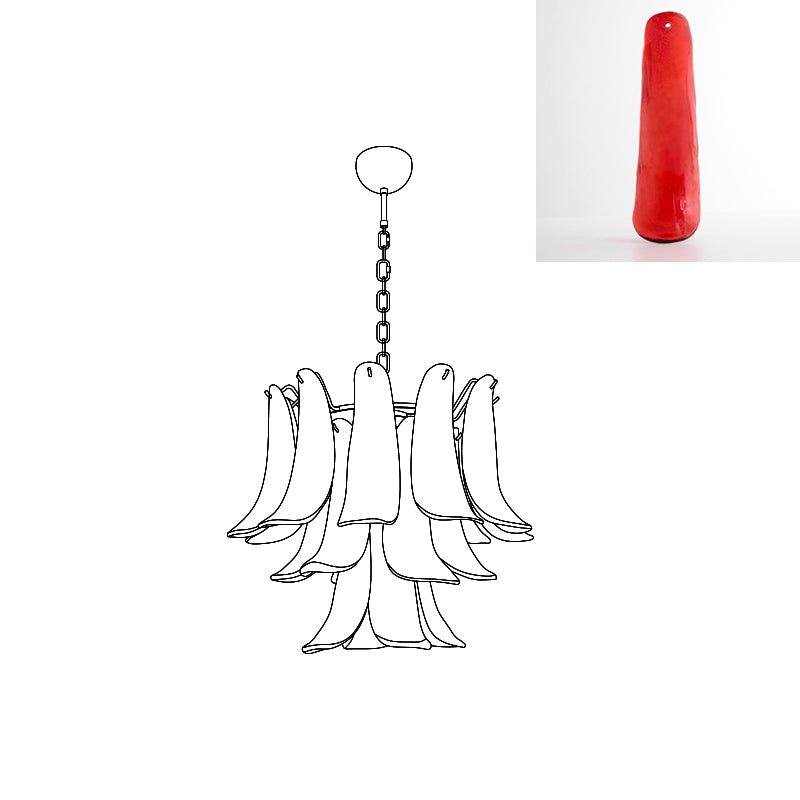 Arixon Lustre Pétales en Verre de Murano Vintage-Cielum