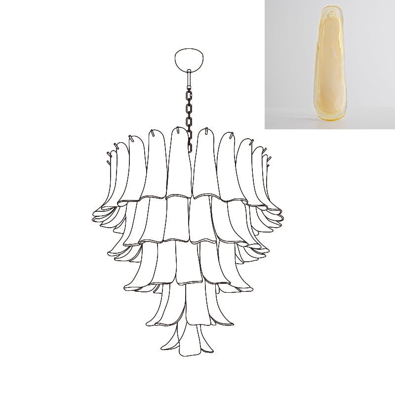 Arixon Lustre Pétales en Verre de Murano Vintage-Cielum