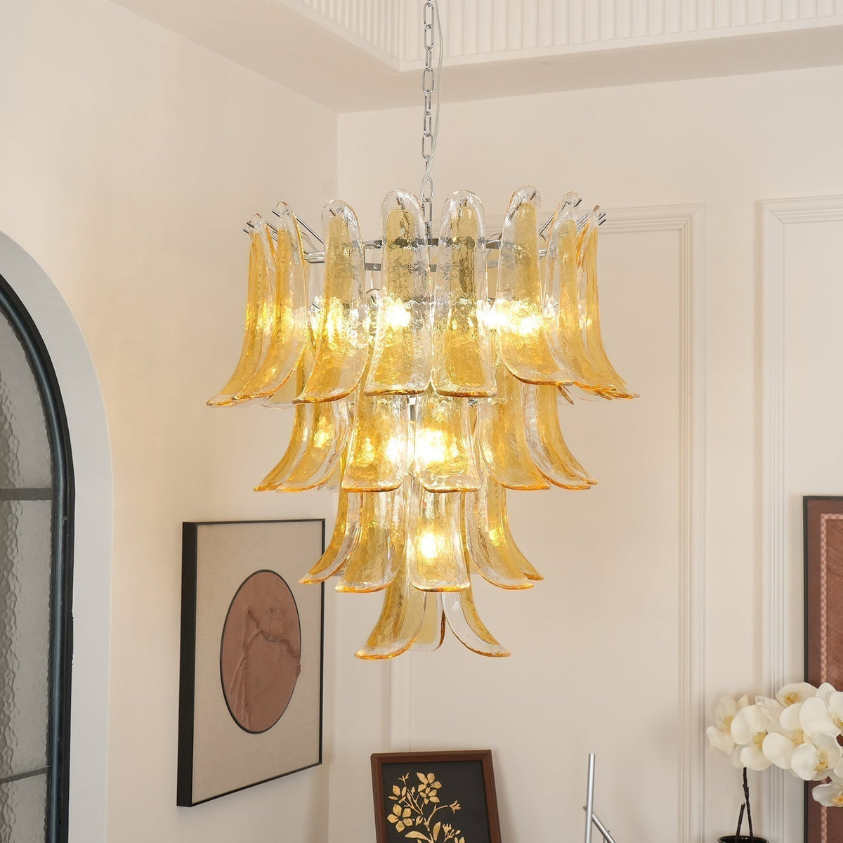 Arixon Lustre Pétales en Verre de Murano Vintage-Cielum