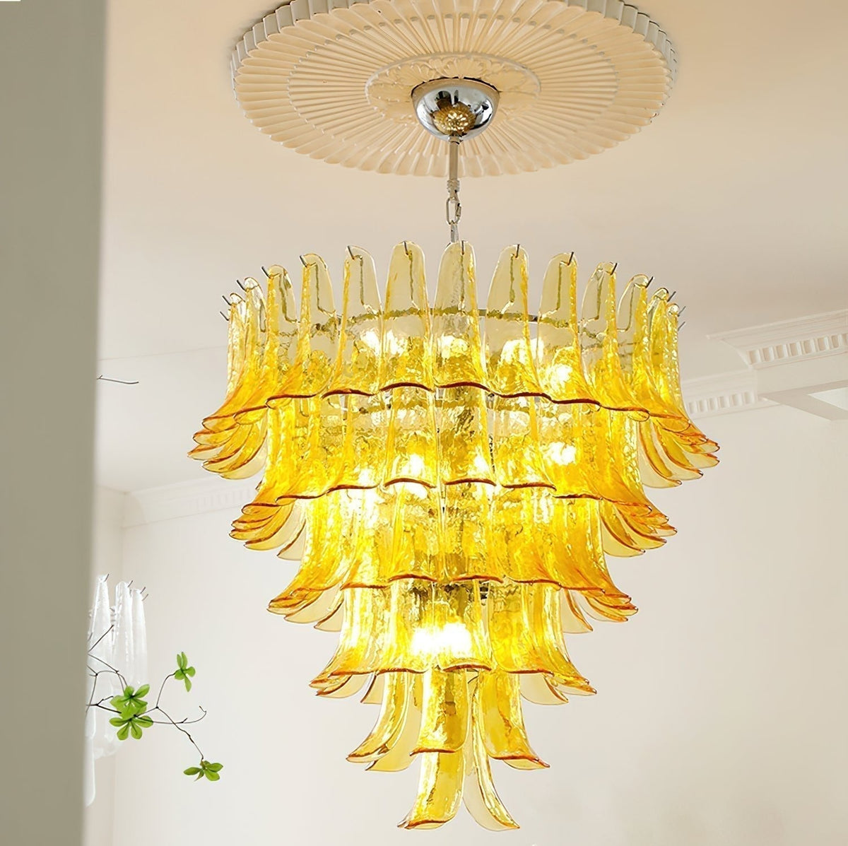 Arixon Lustre Pétales en Verre de Murano Vintage-Cielum