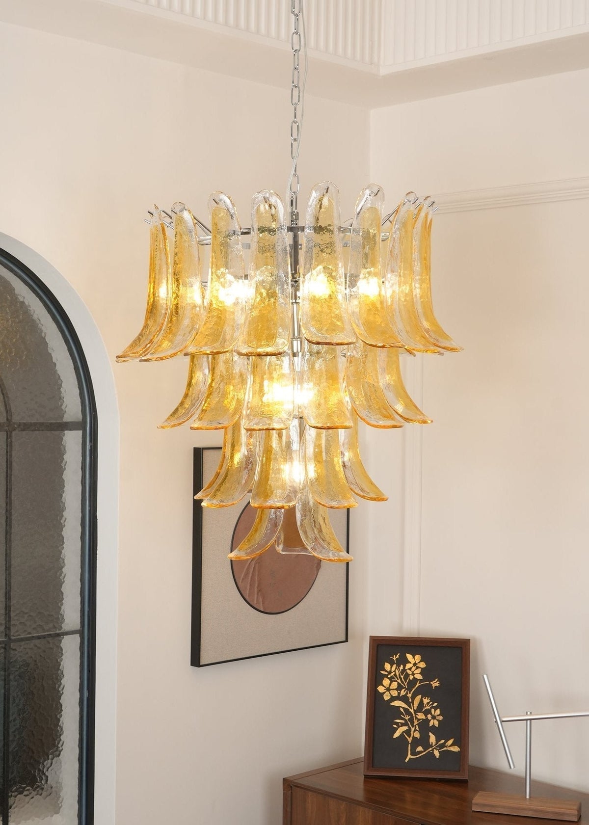 Arixon Lustre Pétales en Verre de Murano Vintage-Cielum