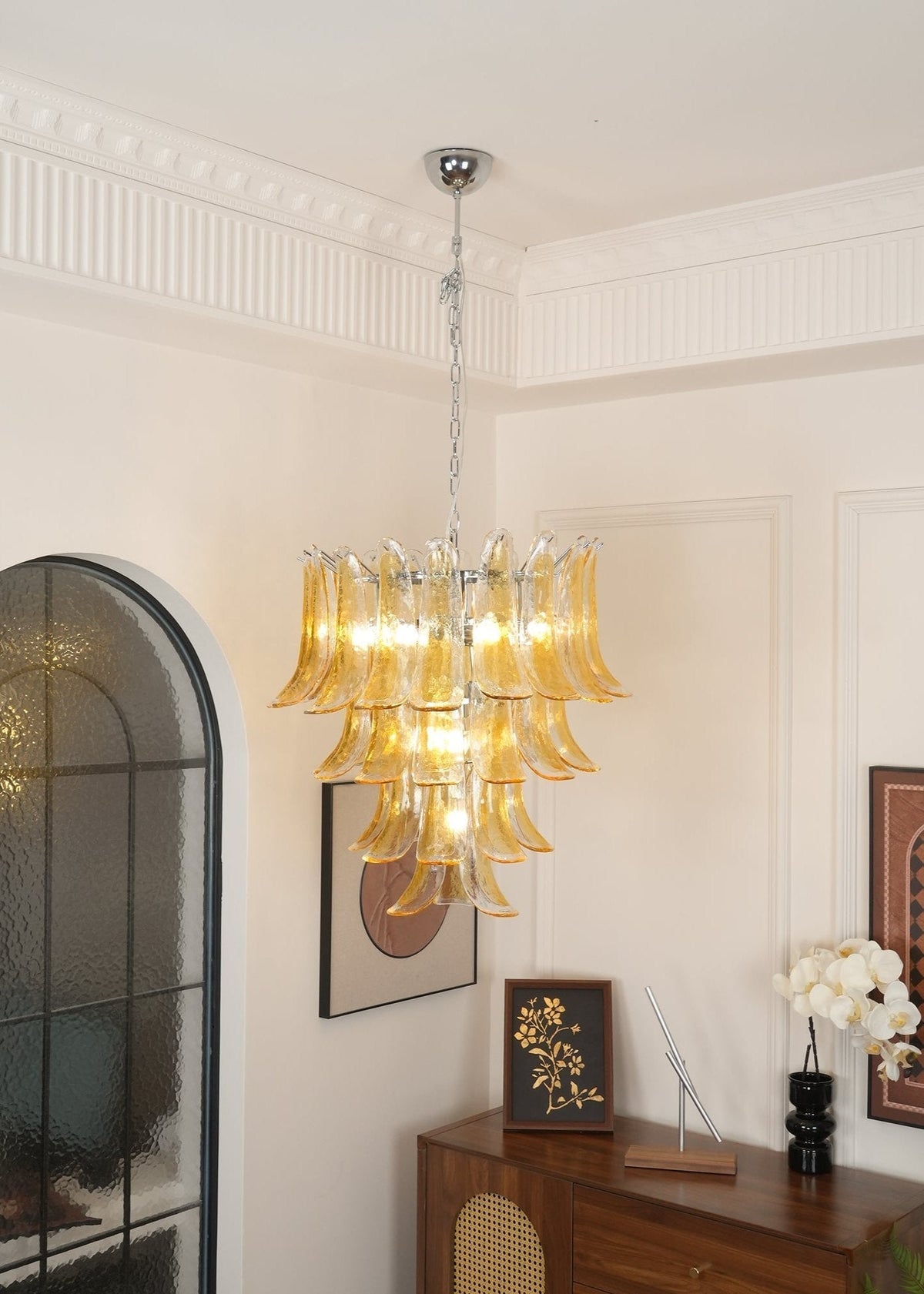 Arixon Lustre Pétales en Verre de Murano Vintage-Cielum