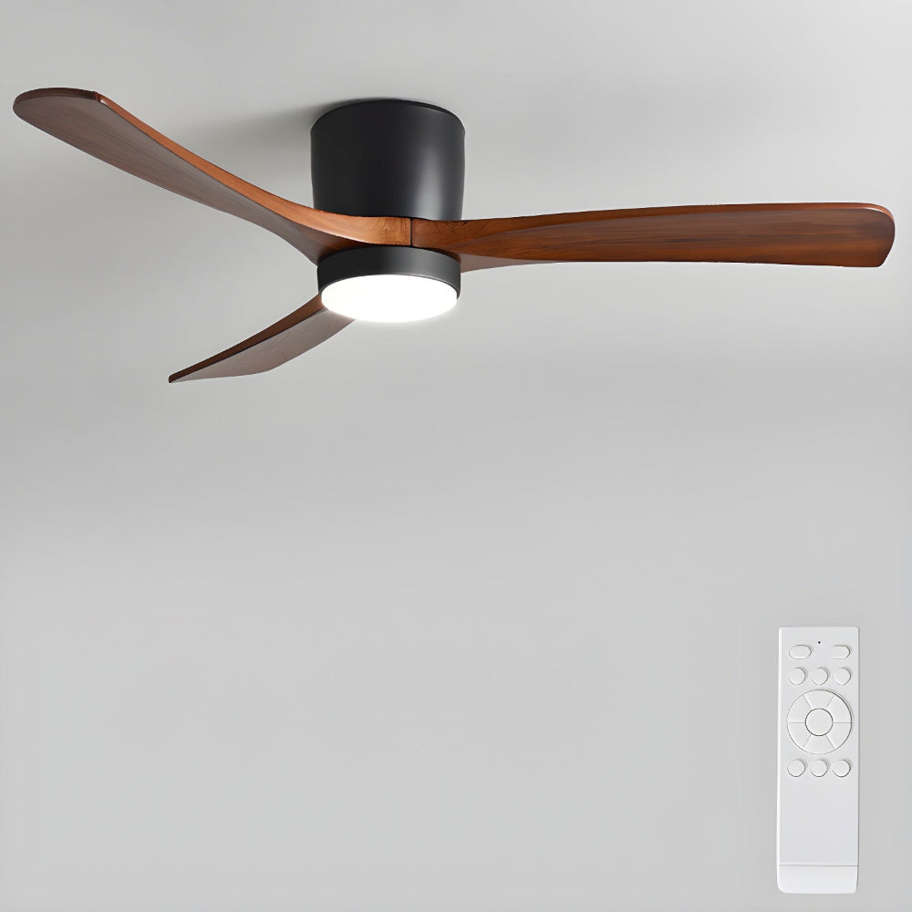 Plafonnier ventilateur moderne en bois Elena