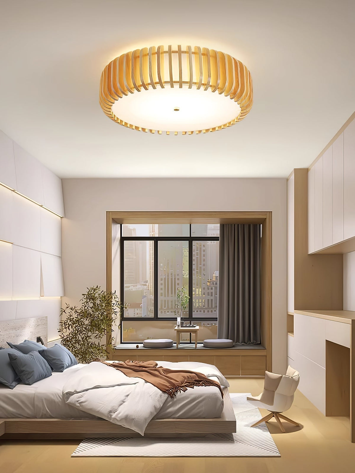 Nirixo Plafonnier en Bois Premium Élégance-Cielum
