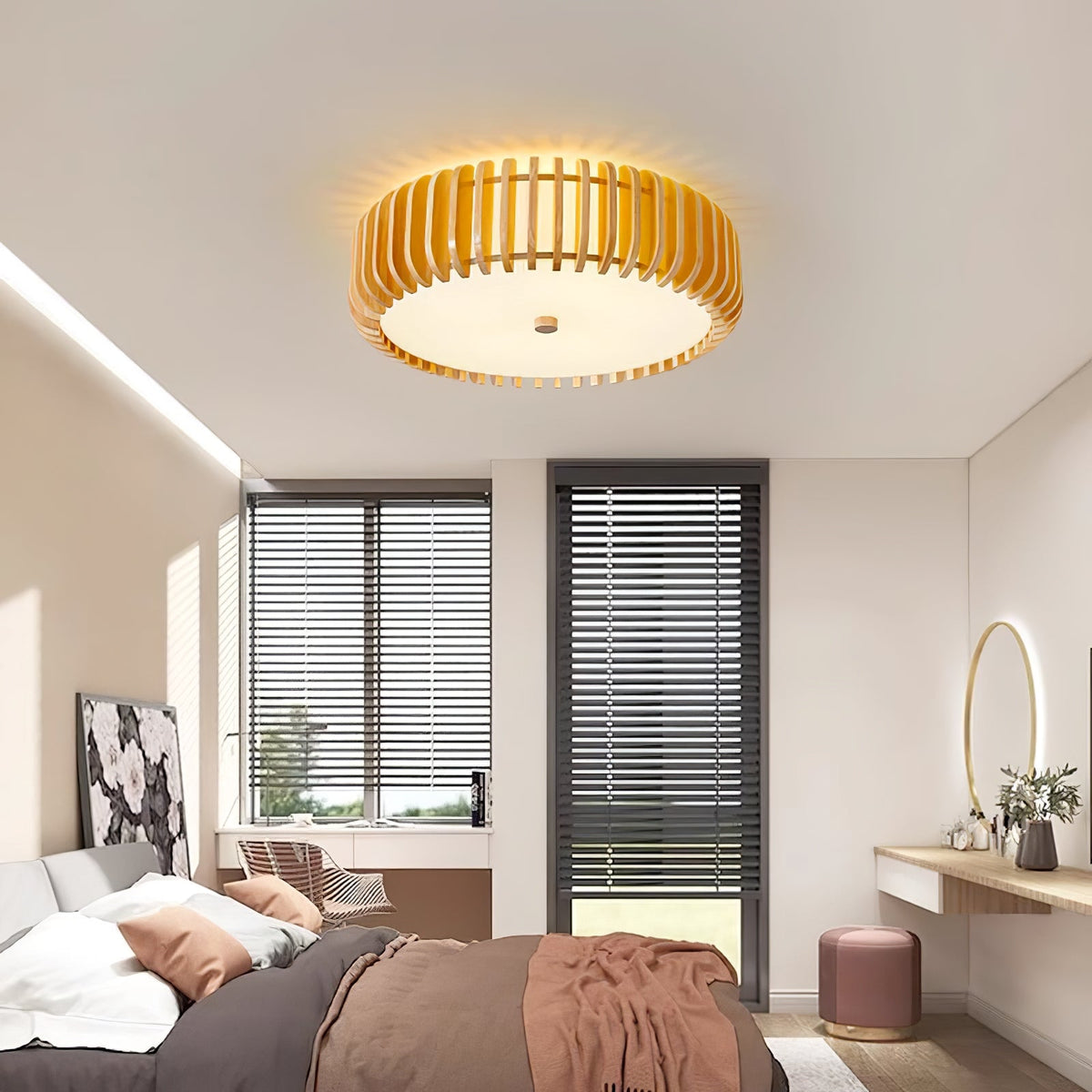 Nirixo Plafonnier en Bois Premium Élégance-Cielum