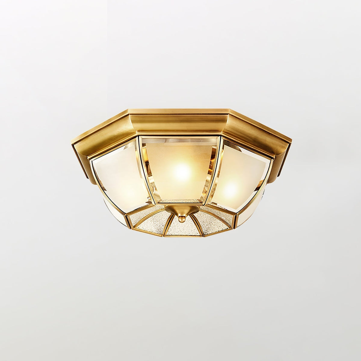 Sevelo Lampe de Plafond Laiton Verre-Cielum