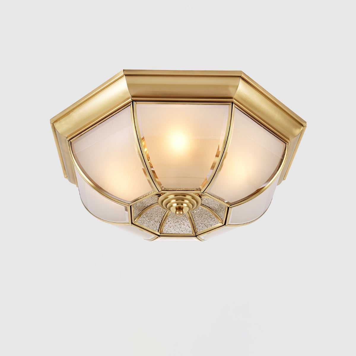 Sevelo Lampe de Plafond Laiton Verre-Cielum