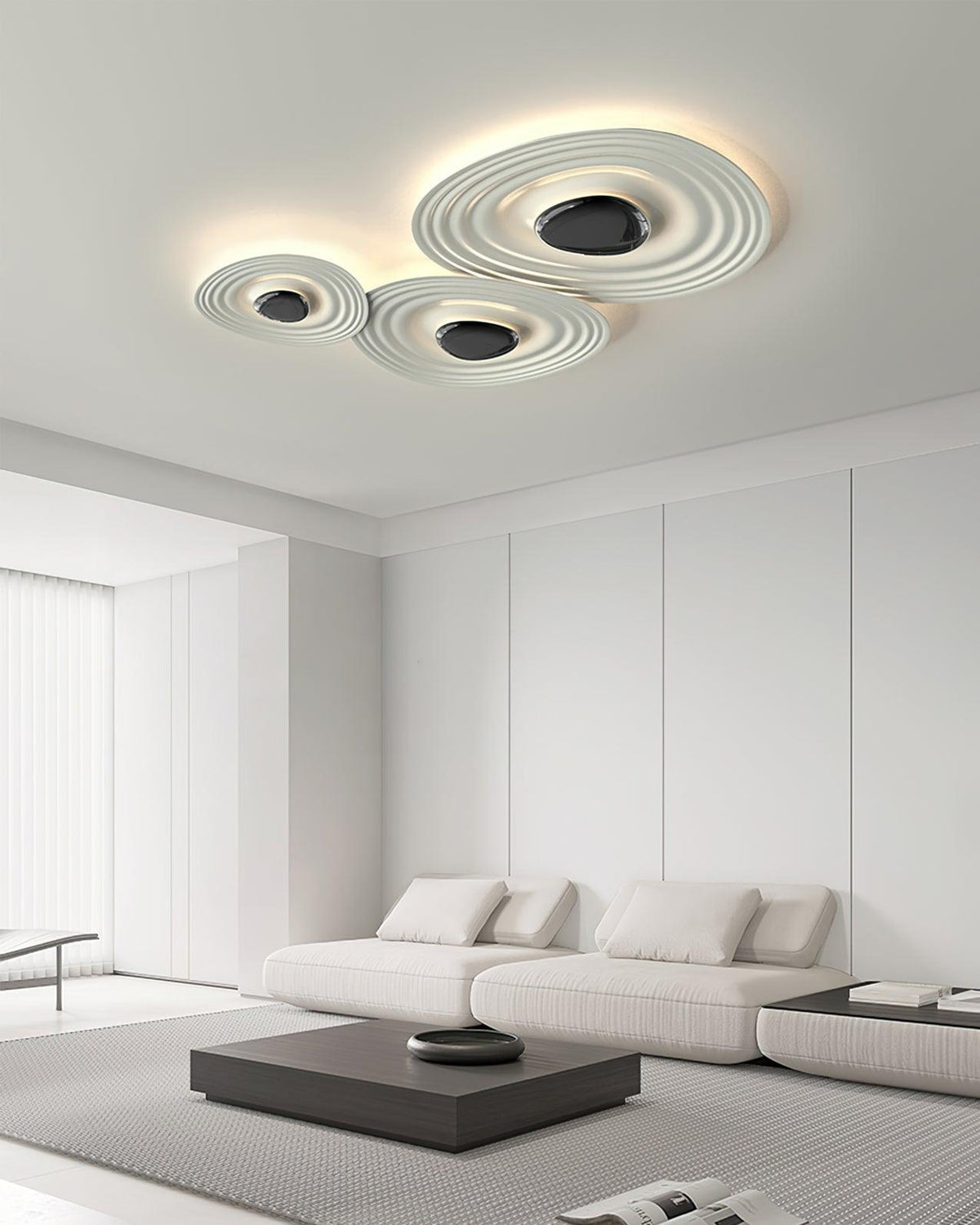 Teloq Plafonnier Ripple Ring Sculptural Moderne-Cielum