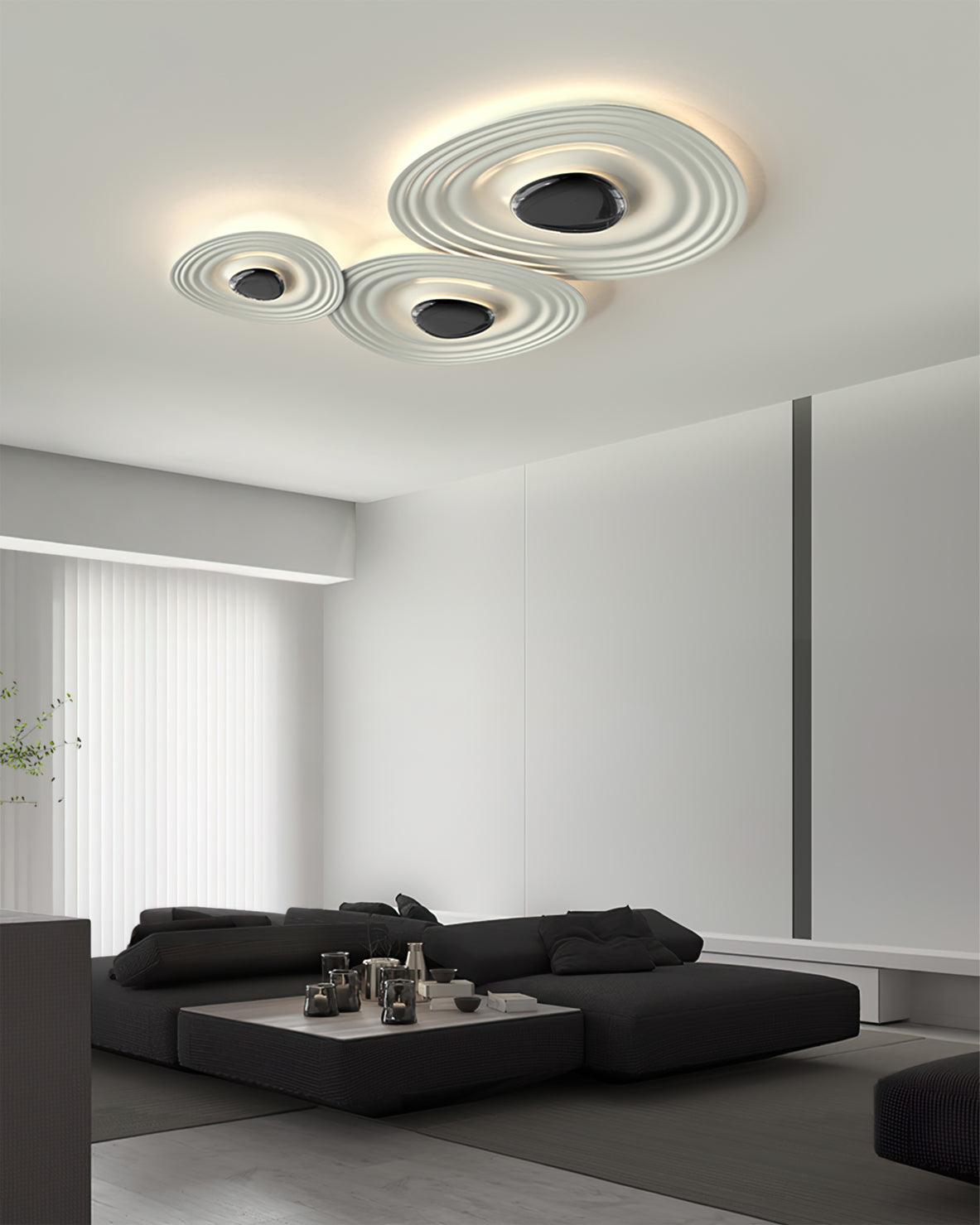Teloq Plafonnier Ripple Ring Sculptural Moderne-Cielum