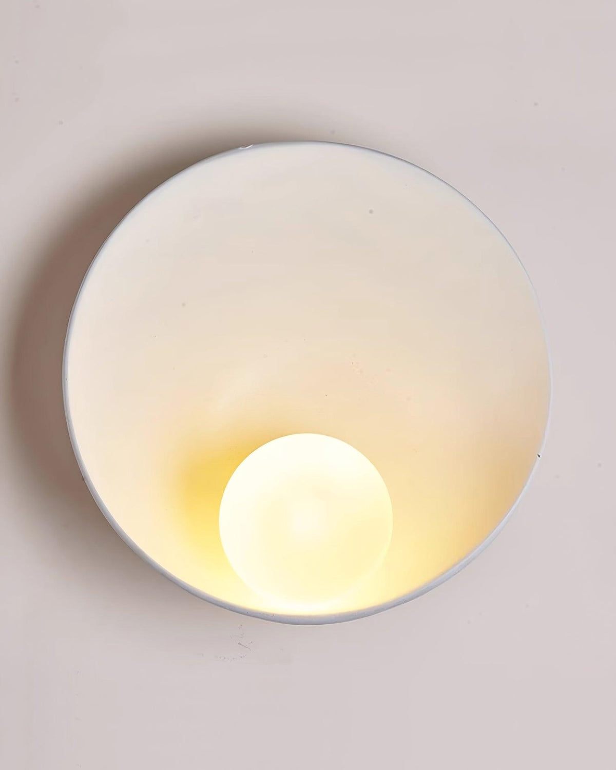 Wall Light Resin Cup Shade Metal Accent Minimalist Cozy-Neutral Decor